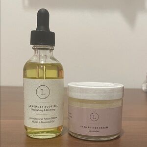 Lavender Body Oil & Shea Butter Cream Set - Lavender
